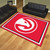 7.25' x 9.75' Red and White NBA Atlanta Hawks Plush Non-Skid Area Rug - IMAGE 2