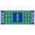 30" x 72" Green and Blue NCAA Duke University Blue Devils Football Field Runner Mat Area Rug - IMAGE 1