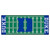 30" x 72" Green and Blue NCAA Duke University Blue Devils Football Field Runner Mat Area Rug - IMAGE 1