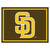 7.25' x 9.75' Yellow Contemporary NCAA San Diego Padres Rectangular Area Rug - IMAGE 1