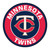 Blue and Red MLB Minnesota Twins Round Welcome Door Mat 27" - IMAGE 1