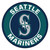 Green and Blue MLB Seattle Mariners Round Welcome Door Mat 27" - IMAGE 1