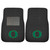 Set of 2 Black and Green NCAA University of Oregon Ducks Car Mats 17" x 25.5" - IMAGE 1