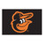 19" x 30" Black and Orange MLB Baltimore Orioles Starter Rectangular Welcome Door Mat - IMAGE 1
