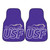 Set of 2 Purple and White NCAA University of Sioux Falls Cougars Car Mats 17" x 27" - IMAGE 1