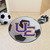 27" Black and Purple NCAA University of Evansville Aces Soccer Ball Shaped Area Rug - IMAGE 2