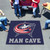 59.5" x 71" Red and Blue NHL Columbus Blue Jackets "Man Cave" Tailgater Rectangular Mat Area Rug - IMAGE 2