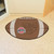 20.5" x 32.5" Brown and Black NCAA Ohio State University Buckeyes Football Shaped Mat Area Rug - IMAGE 2