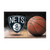 19" x 30" Brown and Black NBA Brooklyn Nets Shoe Scraper Doormat - IMAGE 1