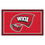 4' x 6' Red and White NCAA Hilltopper Plush Non-Skid Area Rug - IMAGE 1