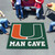 59.5" x 71" Green and Orange NCAA University of Miami Hurricanes Rectangular Mat Area Rug - IMAGE 2