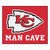 59.5" x 71" Red and White NFL Kansas City Chiefs "Man Cave" Tailgater Area Rug - IMAGE 1