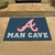 33.75" x 42.5" Blue and White Contemporary MLB Atlanta Braves Rectangular Mat - IMAGE 2