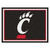 8' x 10' Black and White NCAA University of Cincinnati Bearcats Plush Non-Skid Area Rug - IMAGE 1