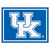 7.25' x 9.75' Blue and White NCAA University of Kentucky Wildcats Plush Rectangular Area Rug - IMAGE 1