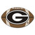 2.25' Brown and Black NCAA University of Georgia Bulldogs Football Shaped Door Mat - IMAGE 1