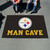 5' x 8' Black and Yellow NFL Steelers Man Cave Ultimate Rectangular Mat Area Rug - IMAGE 2