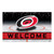 18" x 30" Red and White NHL Carolina Hurricanes Heavy Duty Outdoor Door Mat - IMAGE 1