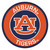 27" Orange and Blue NCAA Auburn University Tigers Rounded Non-Skid Mat Area Rug - IMAGE 1