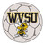27" Red and White NCAA West Virginia State University Yellow Jackets Soccer Ball Mat - IMAGE 1