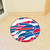 27" Red and Blue NFL Buffalo Bills Rounded Non-Skid Mat Area Rug - IMAGE 2