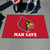 59.5" x 94.5" Red and White NCAA University of Louisville Cardinals Rectangular Mat Area Rug - IMAGE 2