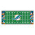 2.5' x 6' Aqua Blue and Green NFL Miami Dolphins X-Fit Football Field Rectangular Area Rug Runner - IMAGE 1