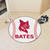 27" White and Red NCAA Bates College Bobcats Baseball Round Door Mat - IMAGE 2