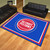 7.25' x 9.75' Black and Red NBA Detroit Pistons Plush Non-Skid Area Rug - IMAGE 2