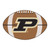 20.5" x 32.5" Brown and Black NCAA Purdue University Boilermakers Football Shaped Mat Area Rug - IMAGE 1