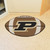 20.5" x 32.5" Brown and Black NCAA Purdue University Boilermakers Football Shaped Mat Area Rug - IMAGE 2