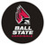 27" Red and Black NCAA Ball State University Cardinals Puck Round Mat - IMAGE 1