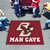5' x 6' White and Red NCAA Eagles Man Cave Tailgater Rectangular Mat Area Rug - IMAGE 2