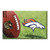 19" x 30" Brown and White NFL Denver Broncos Shoe Scraper Door Mat - IMAGE 1