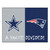 33.75" x 42.5" Gray and Blue NFL House Divided Cowboys and Patriots Mat Area Rug - IMAGE 1