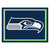 8' x 10' Blue and White NFL Seattle Seahawks Plush Non-Skid Area Rug - IMAGE 1