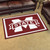 87" x 117" Red and White NCAA Mississippi State University Bulldogs Plush Non-Skid Area Rug - IMAGE 2