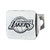 4" x 3.25" Silver and Black NBA Los Angeles Lakers Hitch Cover Automotive Accessory - IMAGE 1