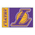 19" x 30" Purple and Yellow NBA Los Angeles Lakers Rectangular Starter Mat - IMAGE 1