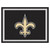 8' x 10' Black and Ivory NFL New Orleans Saints Plush Non-Skid Area Rug - IMAGE 1