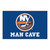 59.5" x 94.5" Blue and White NHL New York Islanders Man Cave Ulti-Mat Rectangular Area Rug - IMAGE 1