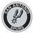 27" Gray and Black NBA San Antonio Spurs Rounded Door Mat - IMAGE 1
