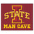 59.5" x 71" Red NCAA Iowa State University Cyclones Man Cave Tailgater Mat Outdoor Area Rug - IMAGE 1