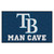 59.5" x 94.5" White and Blue MLB Tampa Bay Rays Man Cave Ulti-Mat Rectangular Mat Area Rug - IMAGE 1