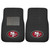 Set of 2 Black NFL San Francisco 49ers Embroidered Car Mats 17" x 25.5" - IMAGE 1