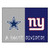 33.75" x 42.5" Gray NFL Cowboys and Giants House Divided Rectangular Welcome Door Mat - IMAGE 1