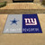 33.75" x 42.5" Gray NFL Cowboys and Giants House Divided Rectangular Welcome Door Mat - IMAGE 2