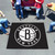 59.5" x 71" Black and White NBA Brooklyn Nets Rectangular Tailgater Mat Outdoor Area Rug - IMAGE 2