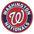 Blue and Red MLB Washington Nationals Round Welcome Door Mat 27" - IMAGE 1