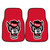 2pc Red and White NCAA North Carolina State University Wolfpack Carpet Car Mat Set 17" x 27" - IMAGE 1